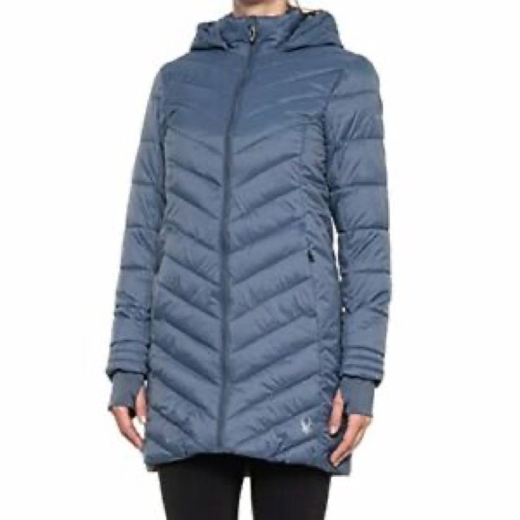 Spyder | Jackets & Coats | New Spyder Boundless Womens Long Puffer Coat Jacket Blue Spfem85035 